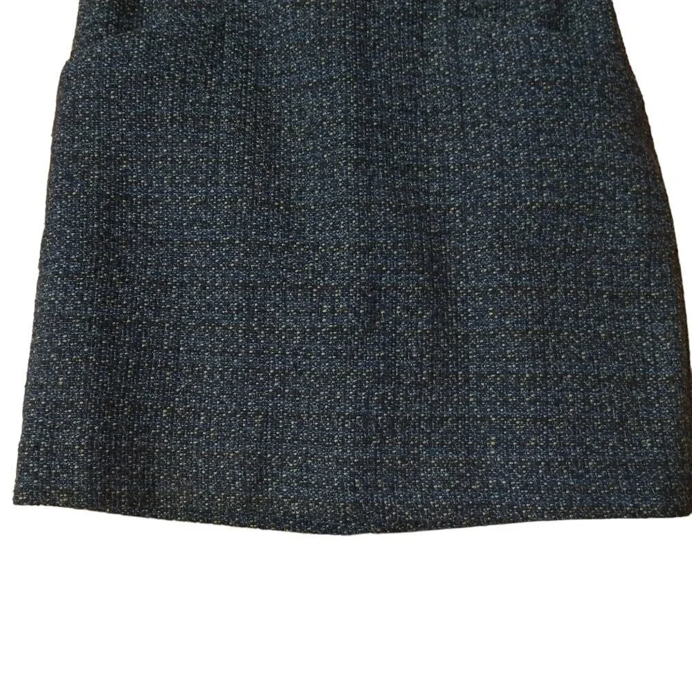 Outback Red Wool Blend Green Mini Skirt Side Zip Lined Classic Size 4 Office